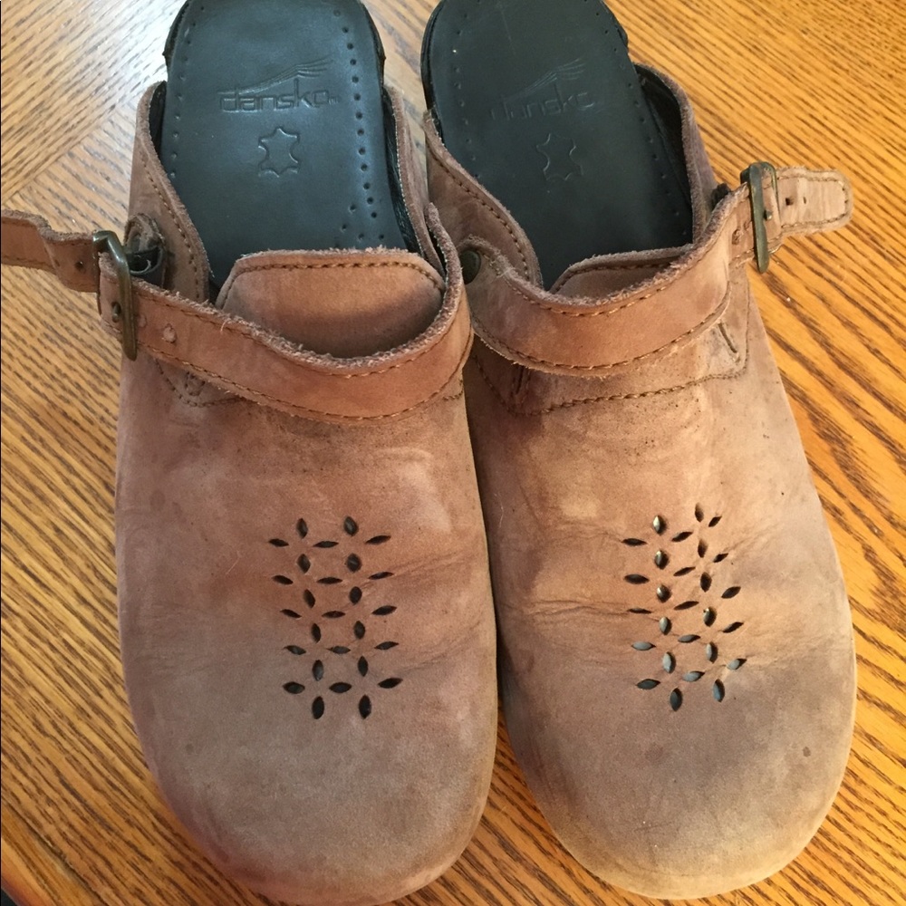 Dansko clogs with back strap